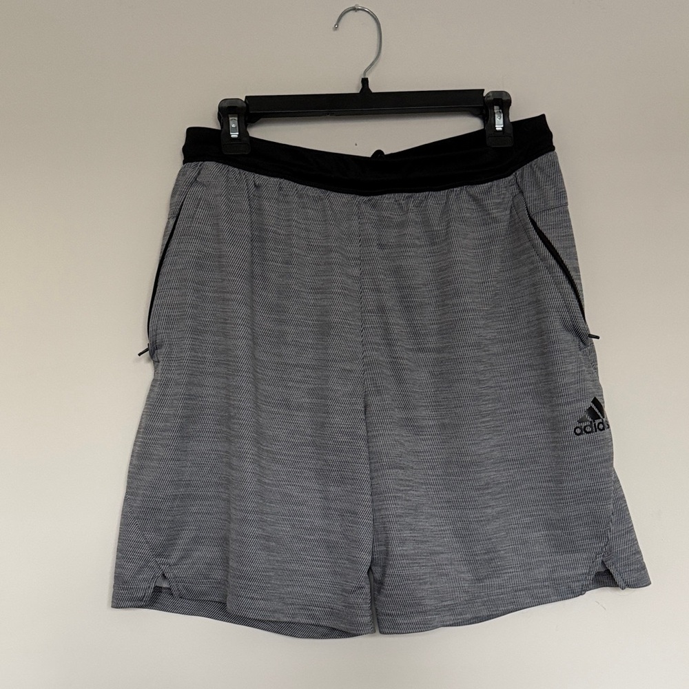 Adidas Men's Athletic Shorts in Gray and Black